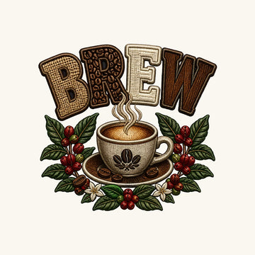 Brew Coffee Embroidered preview